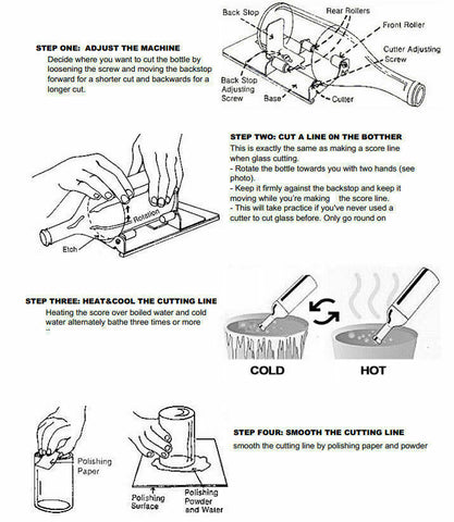 Glass Bottle Cutter Kit Jar Cutting Machine DIY Recycle Tool Set