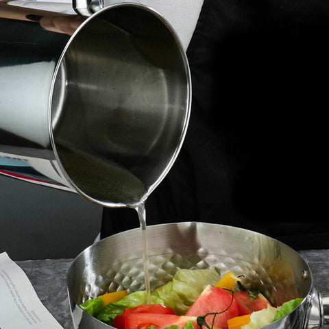 1.8L Stainless Steel Oil Filter Pot Cooking Soup Grease Strainer Separator AU