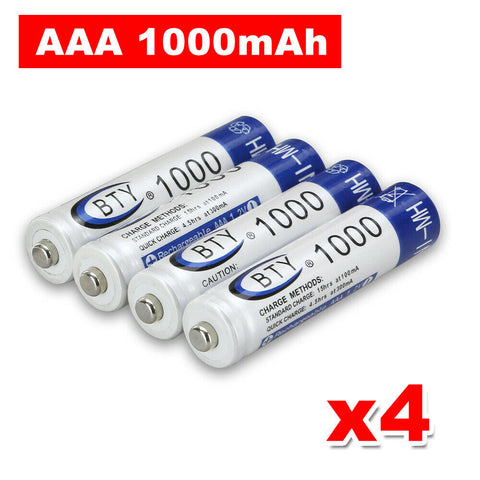 4-20x Rechargeable Battery NI-MH 1.2V 3000mAh AA/1000mAh AAA Recharge Batteries