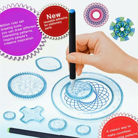 Spirograph Design Set Draw Drawing Kids Art Craft