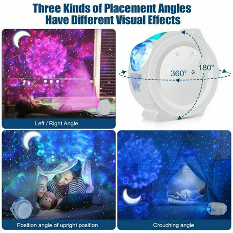 3In1 LED Galaxy Starry Night Light Projector 3D Ocean Star Sky Party Lamp