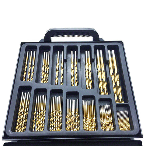 99PC METRIC TITANIUM DRILL BIT SET IN METAL CASE