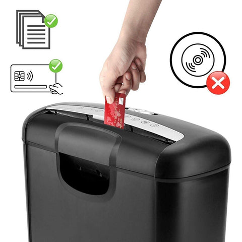 Electric Home Office Shredder Cutter 6 Sheets A4 Strip Cut Document Shredder