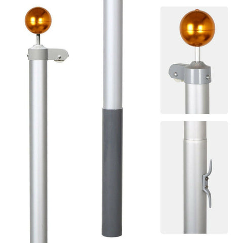 7.1M Aluminium Australian Flag Pole Flagpole Aussie Full Set AU