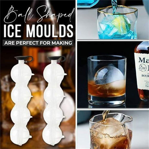 4 Hole Ice Ball Modle Maker For Whiskey Cocktail FruitPopsicles IcedTea Reusable