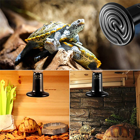 Infrared Ceramic Heat Lamp Bulb Reptile Pet Chicken Snake Brooder Home Incubator