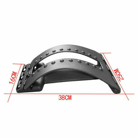 Back Massager Stretcher Fitness Lumbar Waist Spine Pain Relief Support