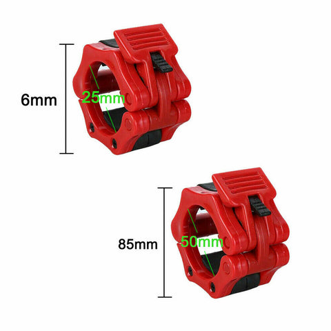 2PCS 25mm/50mm Barbell Locks Collars Olympic Barbells Muscle Clamp Bar Lockjaw