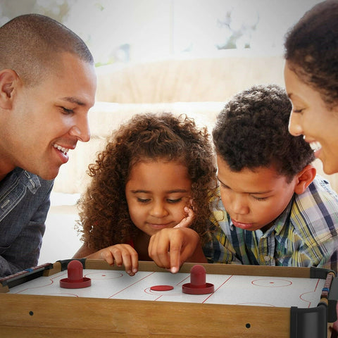Air Hockey Kids Mini Arcade Table Top Party Game Family Entertainment Indoor Fun
