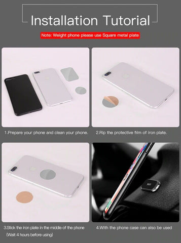 In Car Magnetic Phone Holder Dashboard Mount Stand Bracket for Mobile Phone GPS