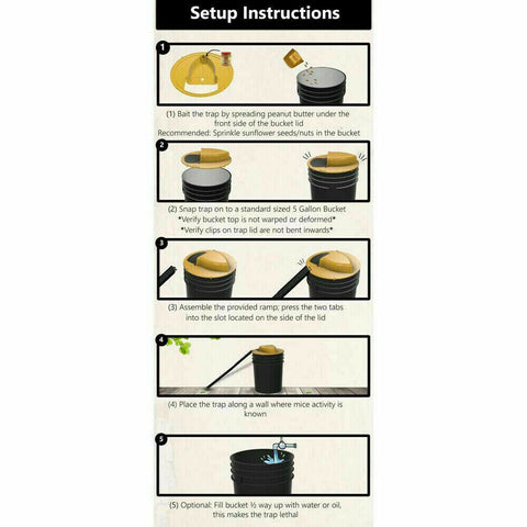 Mouse Trap N Flip Slide Bucket Lid Mouse Rat Trap With Ladder Mousetrap Catcher