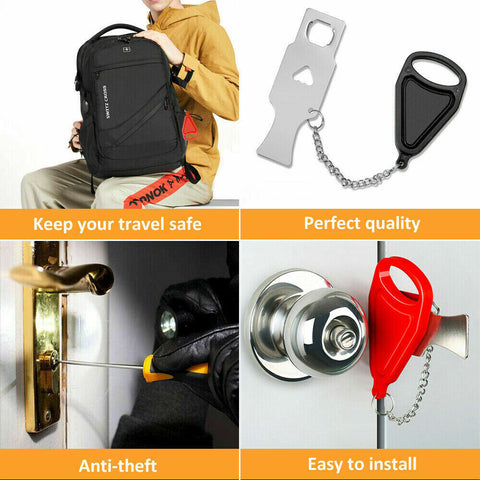 Portable Door Lock Hardware Security Safety Travel Hotel Portable Safe Lock