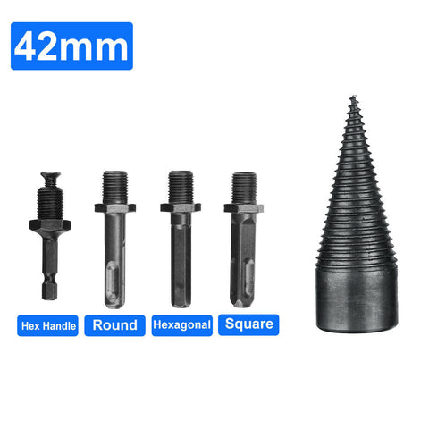 5X Speed Twist Drill Bit Wood Firewood Log Splitter Screw Splitting Cone Reamer