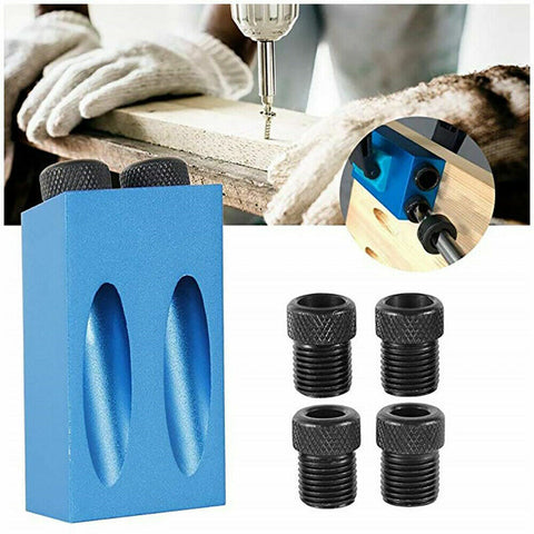 14PCS 15° Pocket Hole Screw Jig Dowel Drill Set Wood Tool kit Angle Hole Locator