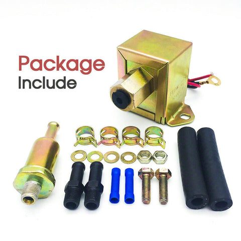 Universal Electric Fuel Pump 12V Solid State 4 to 6PSI 130 LPH Petrol AU Stock