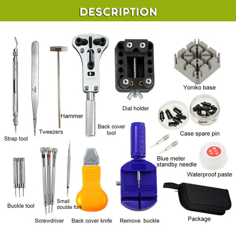 20 380 504 506pcs Watchmaker Watch Repair Tool Case Opener Remover Pin Bars