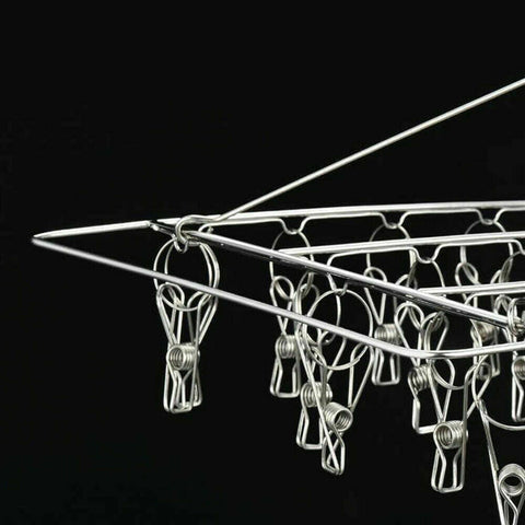 40/52/55 Pegs Stainless Steel Laundry Sock Underwear Clothes Dryer Rack Hanger