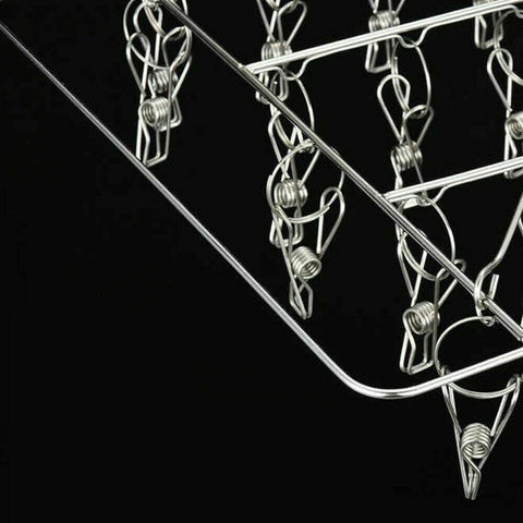 40/52/55 Pegs Stainless Steel Laundry Sock Underwear Clothes Dryer Rack Hanger