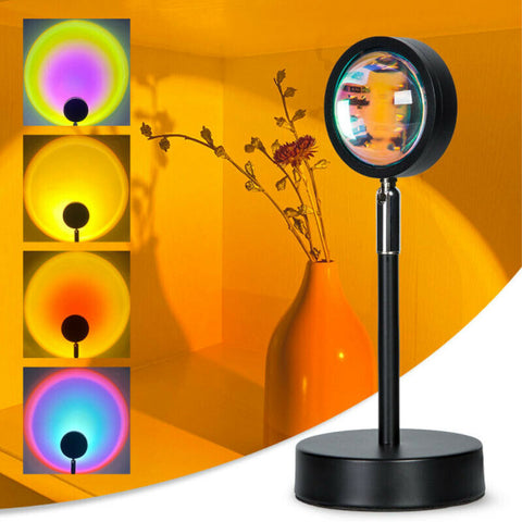 16Colors Rainbow Sunset Projection Lamp LED Modern Romantic Remote Control Light