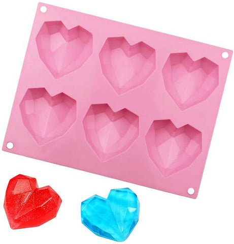 Heart Silicone Mould Cake Ice Tray Jelly Candy Cookie Chocolate Baking Cake Mold
