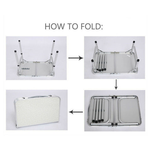 Camping Folding Table Aluminium Portable Picnic Outdoor Foldable Tables BBQ Desk