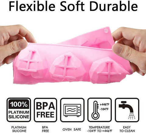 Heart Silicone Mould Cake Ice Tray Jelly Candy Cookie Chocolate Baking Cake Mold