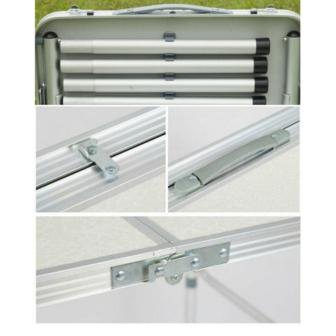 Camping Folding Table Aluminium Portable Picnic Outdoor Foldable Tables BBQ Desk