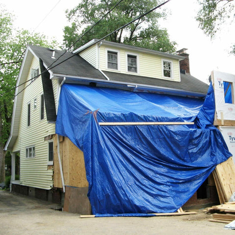 Blue Tarpaulin Tarp Canvas Waterprood Camping Poly Tarps Cover Sheet Truck UV PE