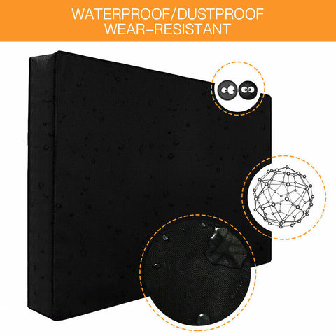 32"-65" Inch Waterproof TV Cover Outdoor Patio Flat Television Protector Black