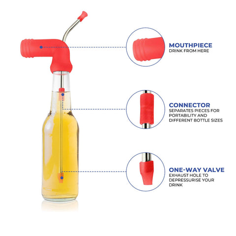 Party Beer Funnel Snorkel Straw Drinking Games Hens Bucks House Entertainment