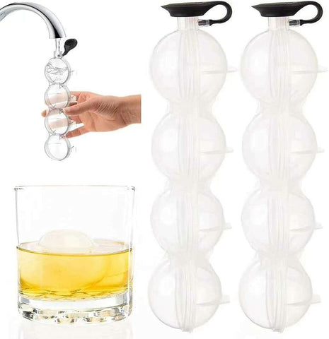 4 Hole Ice Ball Modle Maker For Whiskey Cocktail FruitPopsicles IcedTea Reusable