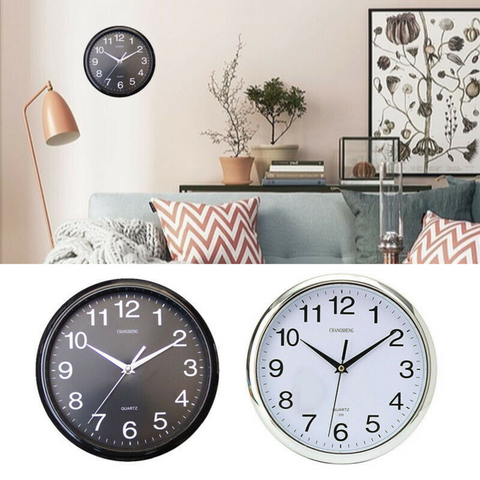 Quartz Wall Clock Round Square Wall Clock Silent Non-Ticking Battery Operated