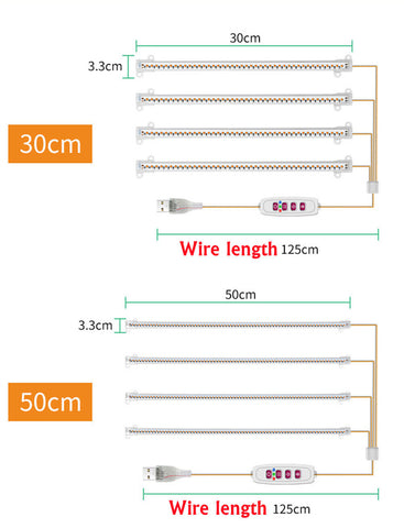 USB LED Grow Light Plant Full Spectrum Dimmable Indoor Flower Indoor Strip Lamp