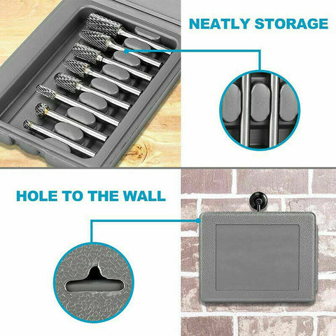 1/4" 6mm Shank Tungsten Carbide Rotary Burr Bur Die Grinder Carving Bits 8Pcs
