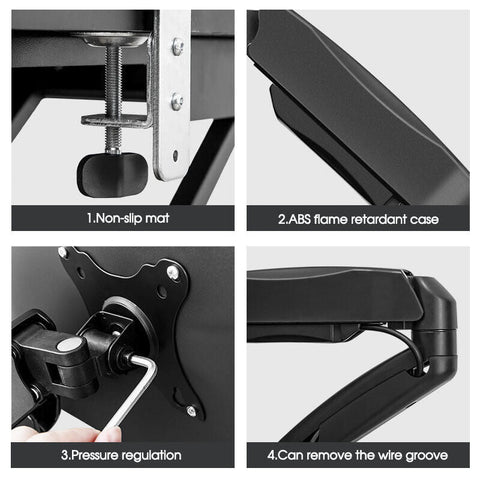 Monitor Stand Arm Desk Mount Single 13-27''LED TV Screen Holder Bracket AU