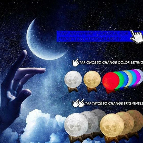 3D Moon LED Light