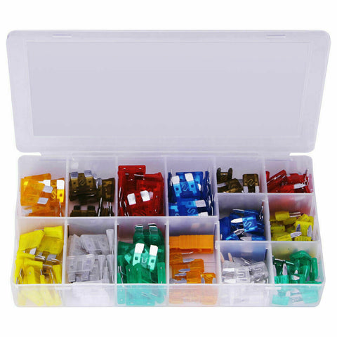 220pcs Assorted Mini Fuse Blade Fuses Set Auto Car Truck Assortment Kits ATM APM