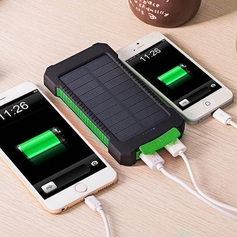50000mah Dual USB Solar Power Bank Portable External Battery Phone Charger AU
