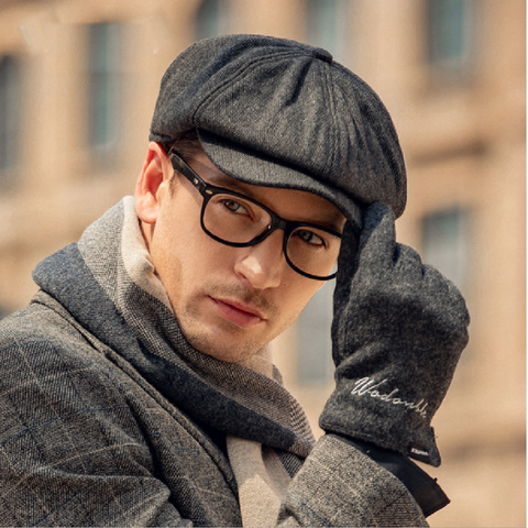 Mens 8 Panels Newsboy Flat Cap Peaky Blinders Baker Boy Golf Driving Beret Hat