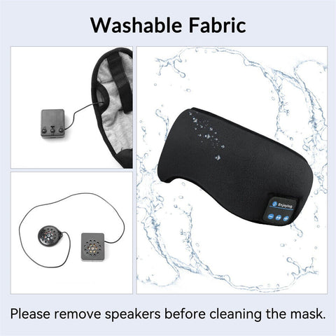 Wireless Bluetooth 5.0 Stereo Eye Mask Headphones Earphone Sleep Music Headband
