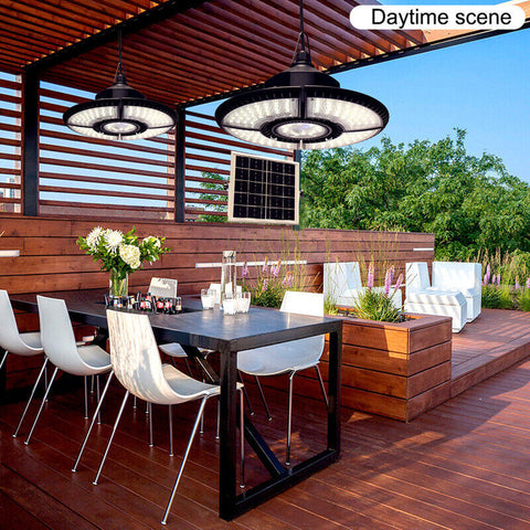 136 LED Solar Light Indoor Outdoor Hanging Pendant Garden Yard Tent Shed Lamp AU