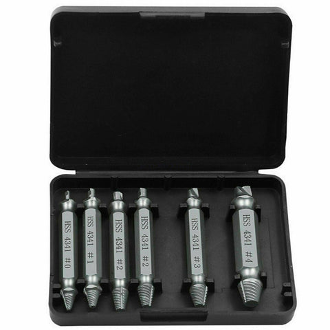 6x Damaged Screw Extractor Easy Out Broken Drill Bit Remover Kit Speed Out New
