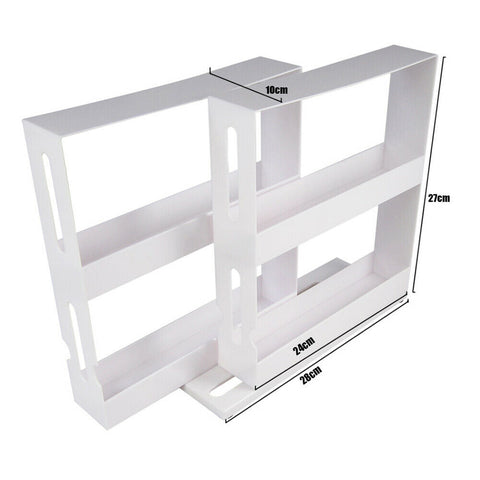 Slide Out Cabinet Kitchen Storage Cupboard Spice Rack Holder Swivel Organizer