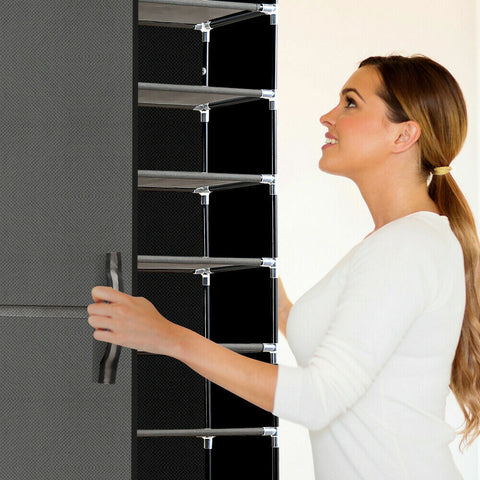 10 Tiers Shoe Rack Stackable Fabric Cabinet Storage Holder Wardrobe Organiser AU
