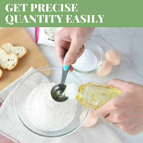 10PCS measuring spoons cups stainless steel baking teaspoon kitchen gadget kit