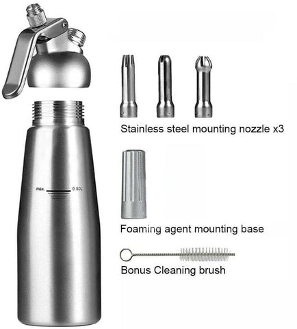 Cream Whipper Whip Coffee Dessert Butter Dispenser Chargers Foam Whipped 500ML