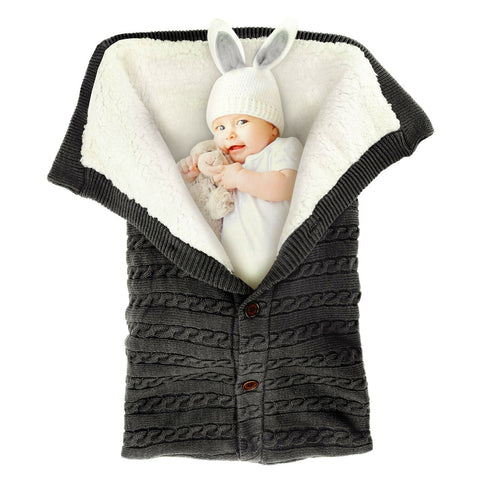 Newborn Baby Winter Wrap Blanket Knit Warm Sleep Bag Stroller Sleeping Sack