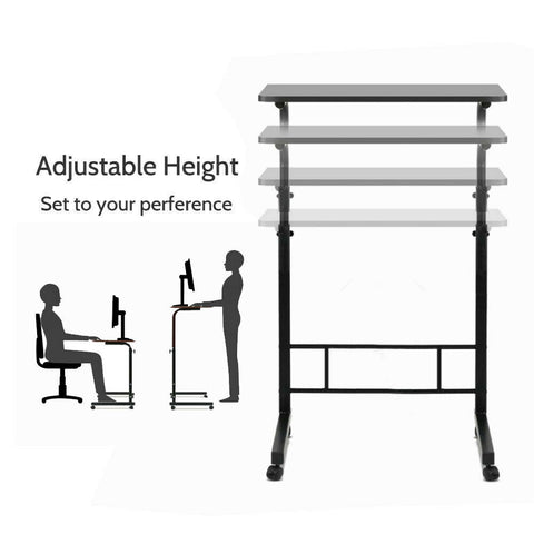 High Quality Mobile Laptop Desk Stand Adjustable Bed Bedside Portable Office