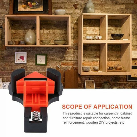 4PCS Multifunction 90Â°Right Angle Clip Clamp Corner Holder Woodworking Tools Kit