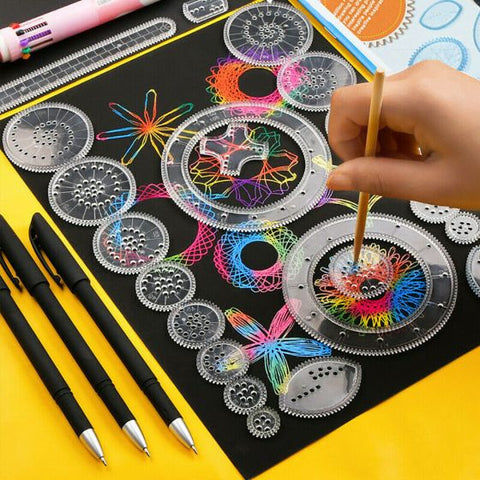 Spirograph Design Set Draw Drawing Kids Art Craft